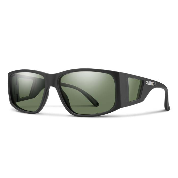 Smith Monroe Peak Sunglasses Matte Black/ChromaPop Polarized Gray Green