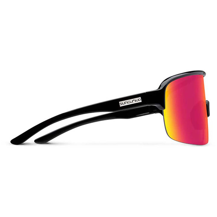 Suncloud Amplify Sunglasses Black/Polarized Red Mirror