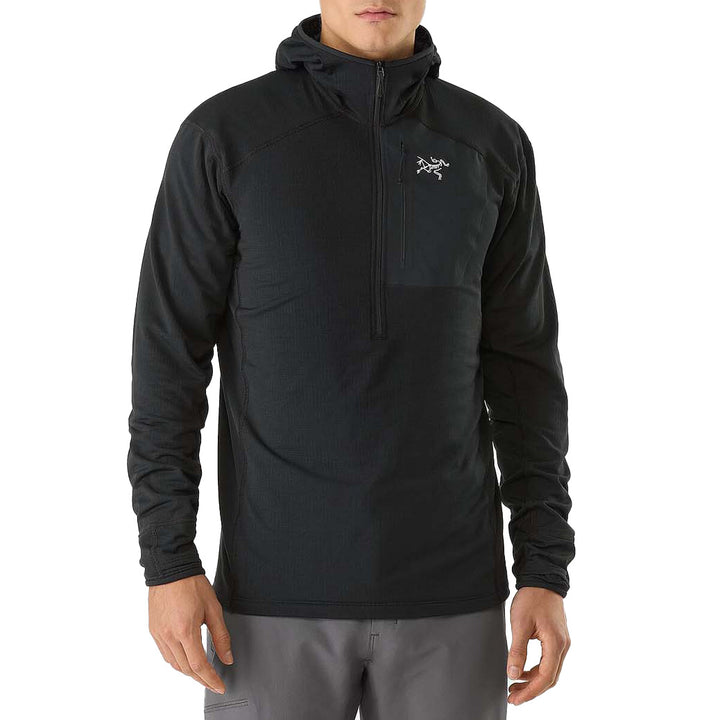 Arc'teryx Delta 1/2 Zip Hoodie - Men's Black