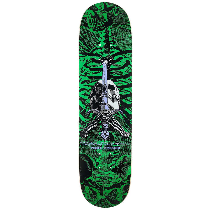 Powell Peralta Skull and Sword Green 8.0 Skateboard Deck