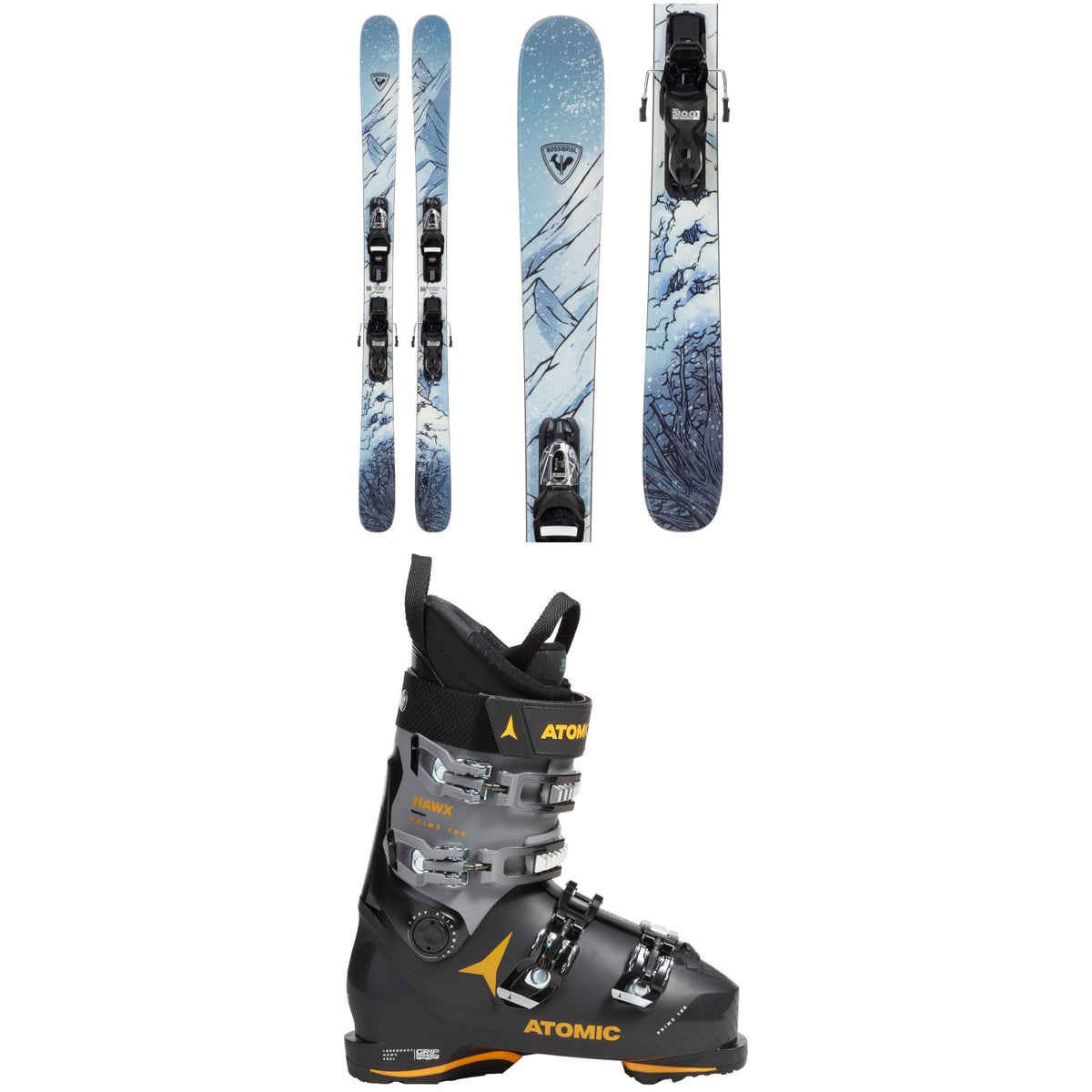 Rossignol Black Ops 92 Skis + Xpress 11 GW Bindings + Atomic Hawx Prime 100 GW Ski Boots 2024