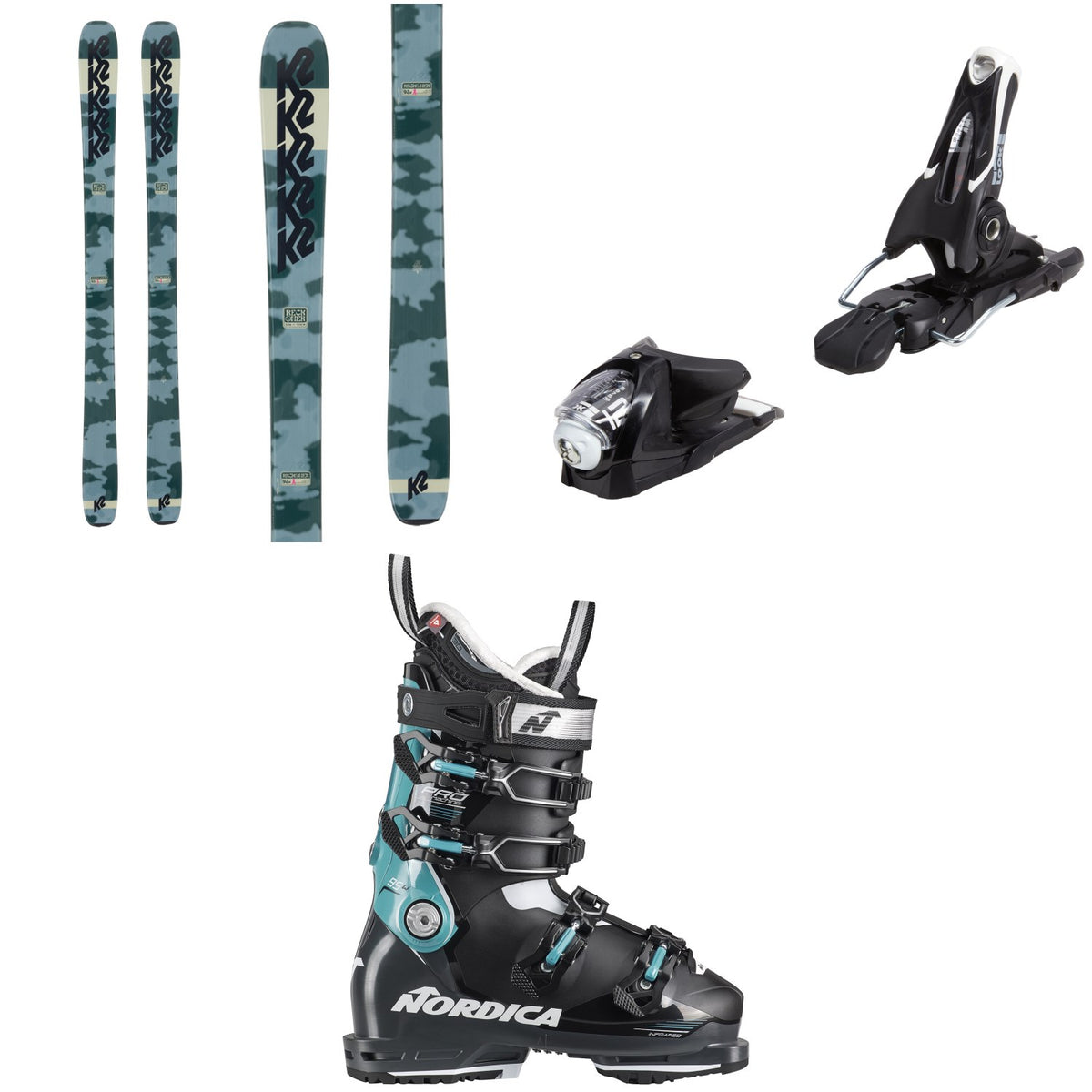 K2 Reckoner 92 W Skis + Look SPX 12 GW Ski Bindings + Nordica Promachine 95 Ski Boots - Women's 2024