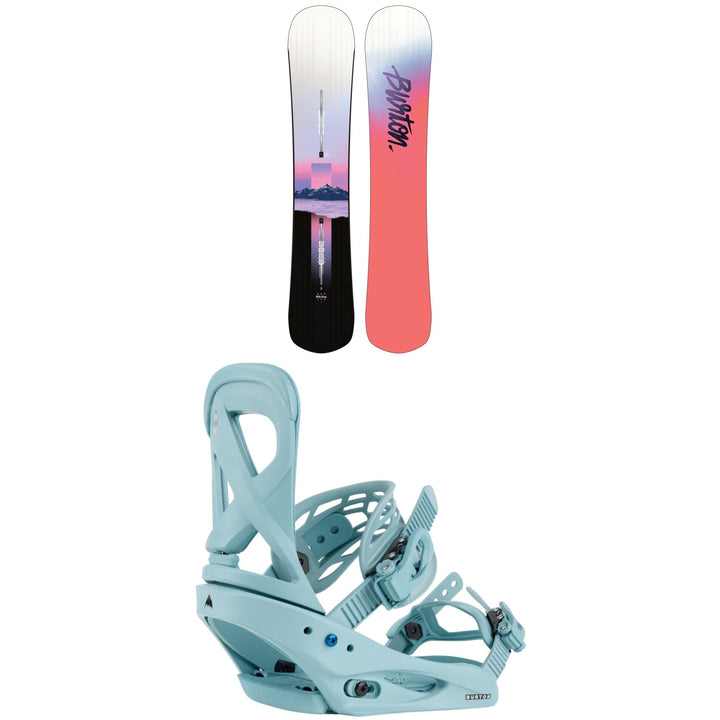 Burton Hideaway Snowboard + Scribe Snowboard Bindings - Women's 2024
