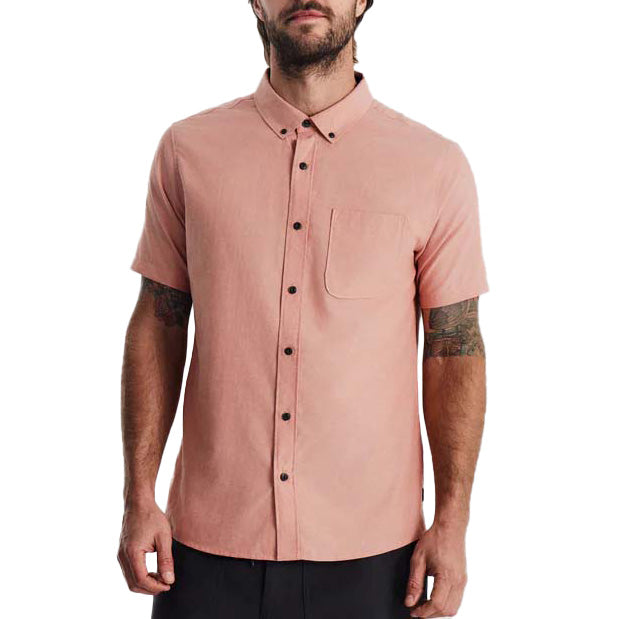Roark Scholar Oxford Short-Sleeve Woven Shirt - Men's Saffron Red