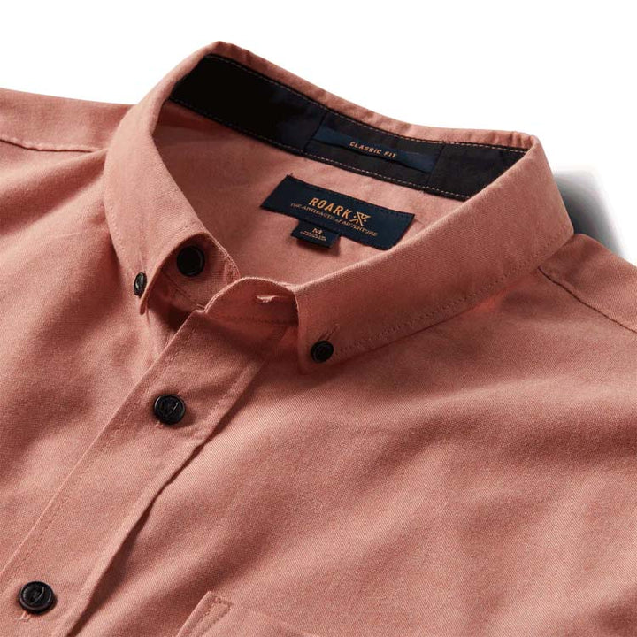 Roark Scholar Oxford Short-Sleeve Woven Shirt - Men's Saffron Red