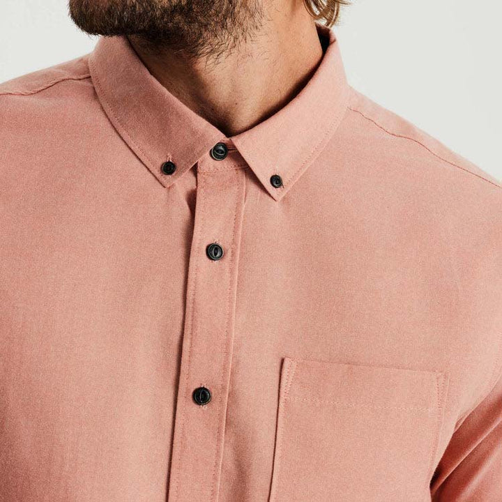 Roark Scholar Oxford Short-Sleeve Woven Shirt - Men's Saffron Red
