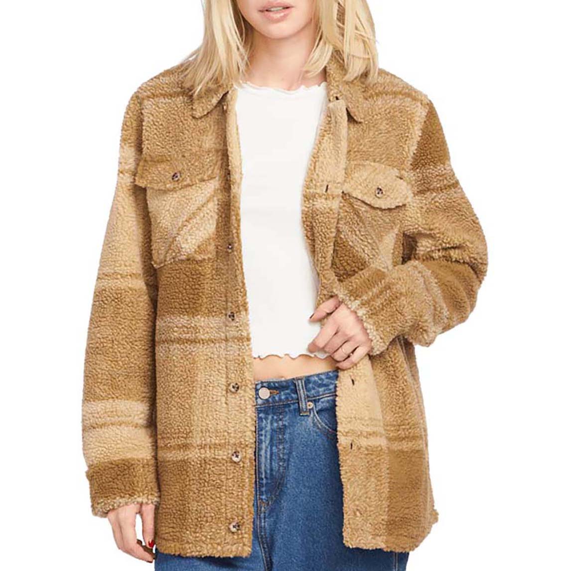 Volcom Silent Sherpa Jacket - Women's Mushroom