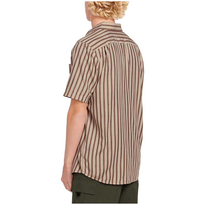 Volcom Arvostripe Woven Short-Sleeve Shirt - Men's Light Khaki