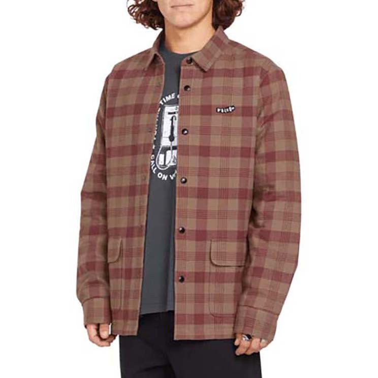 Volcom Stradostone Lined Short-Sleeve Shirt - Men's Teak