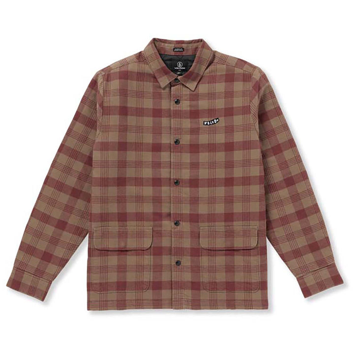Volcom Stradostone Lined Short-Sleeve Shirt - Men's Teak