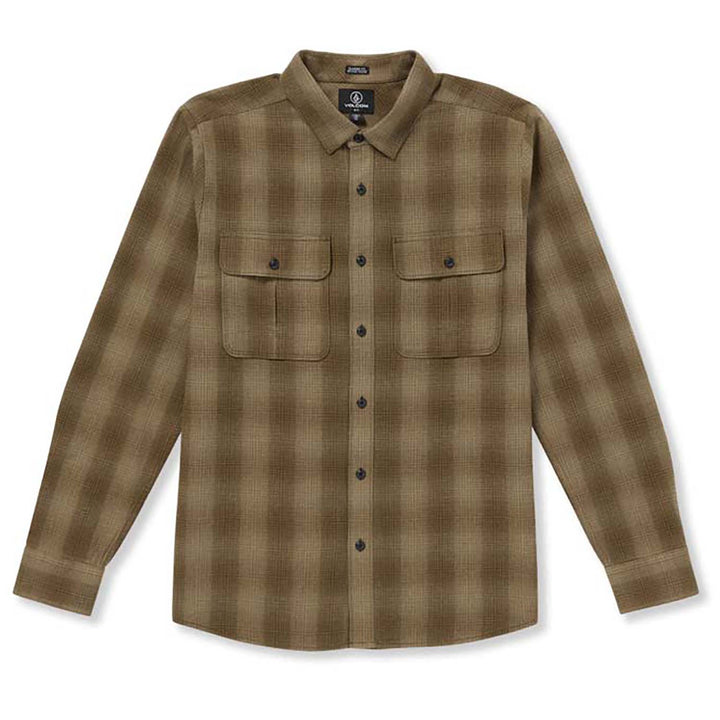 Volcom Shadowstone Long-Sleeve Flannel - Men's Dark Earth