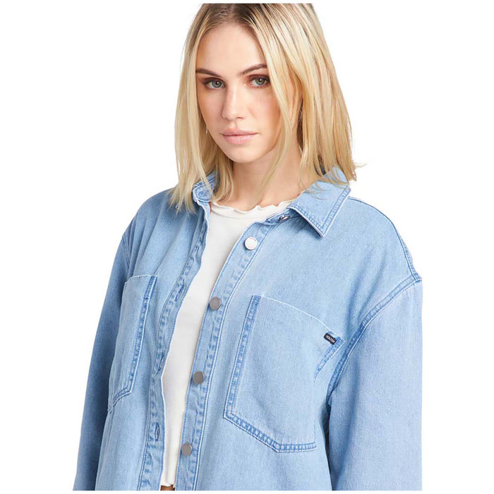 Volcom Chill Trap Shacket - Women's China Blue