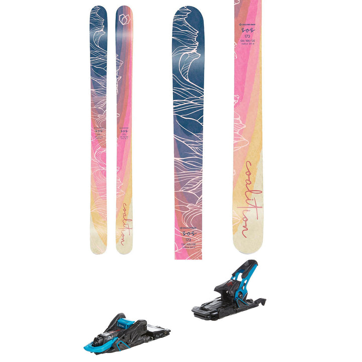 Coalition Snow SOS Skis + Salomon S/Lab Shift MNC 13 Alpine Touring Ski Bindings  - Women's 2024