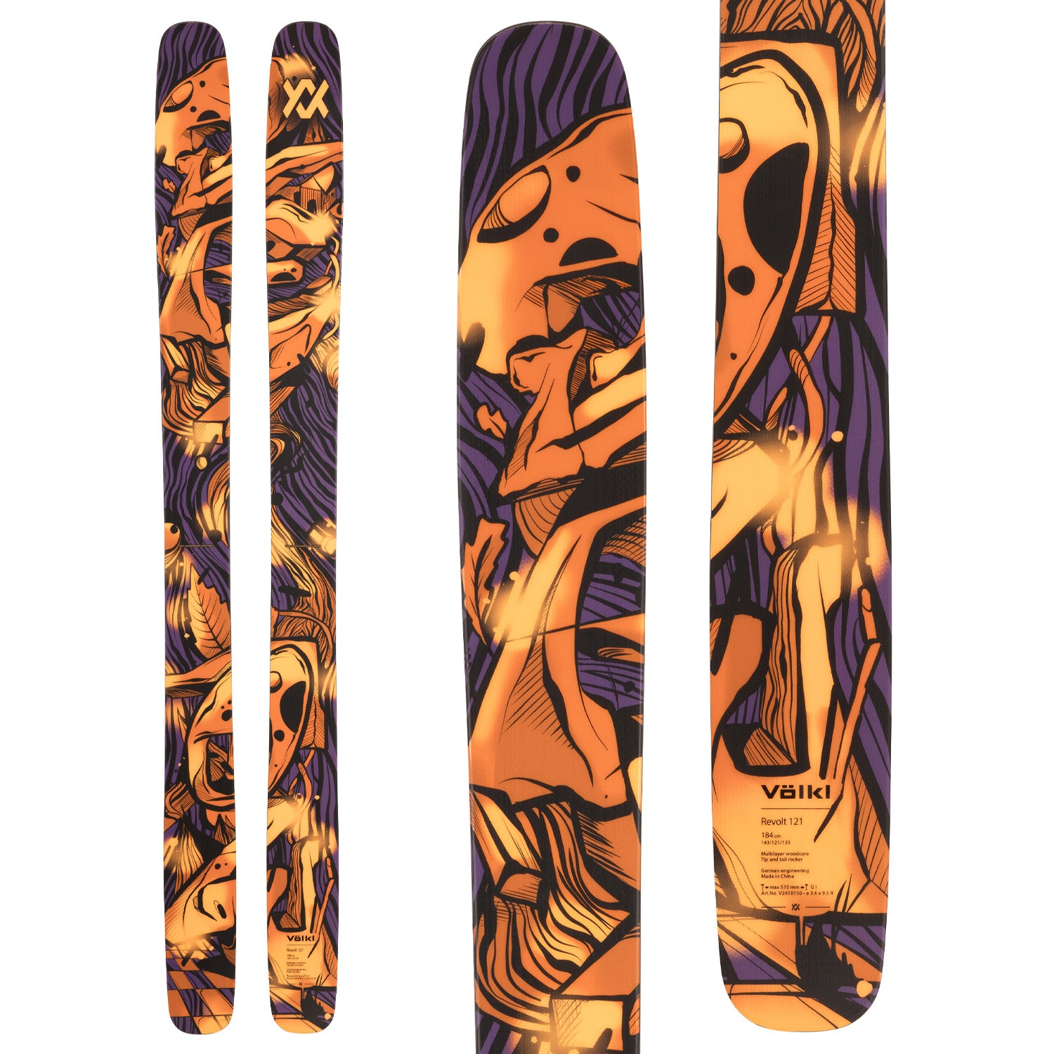 Völkl REVOLT 121、177cm、金具ナシ、新品・未使用 Völkl Revolt 121 Skis 2025
