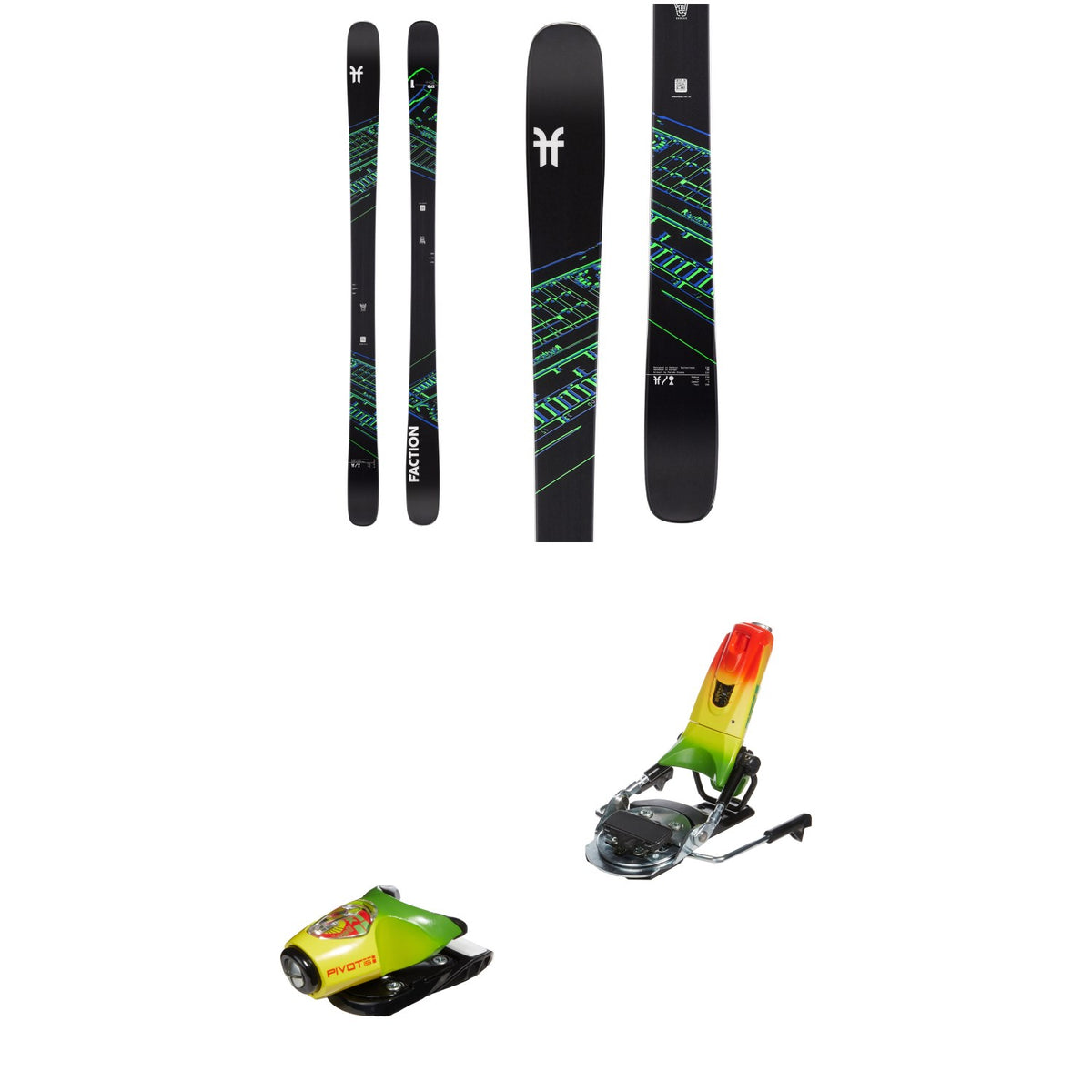 Faction Prodigy 1 Skis + Look Pivot 15 GW Ski Bindings