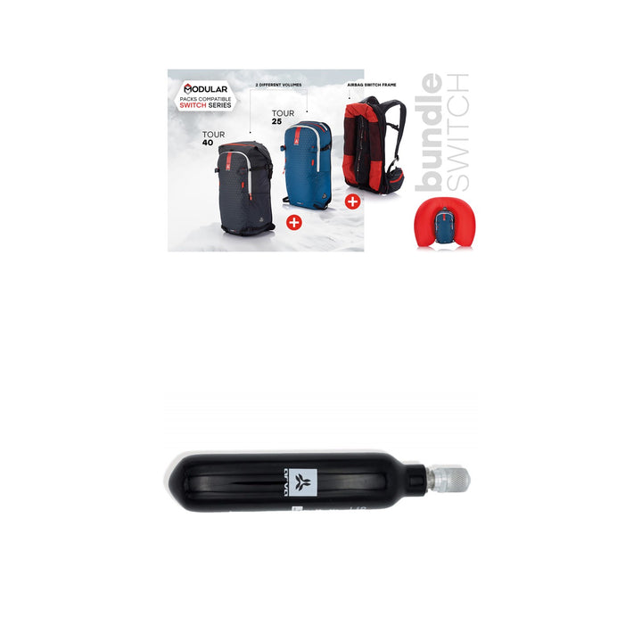 Arva Switch Tour 25 & Tour 40 Airbag Backpack Bundle + Carbon Canister (Filled)
