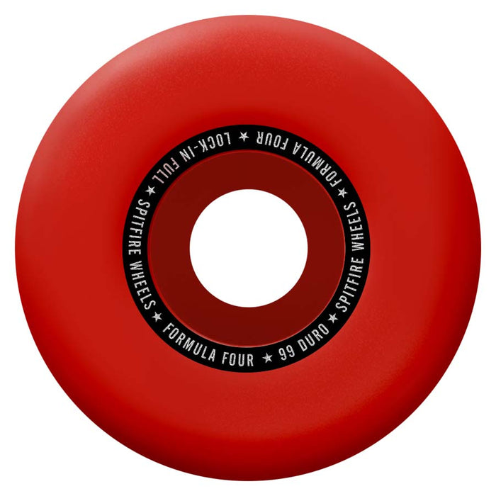 Spitfire Formula Four 99d Red Lock In Full Skateboard Wheels