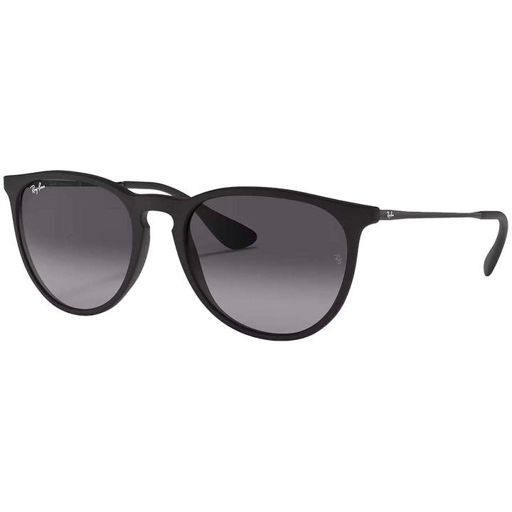 Ray Ban Erika 54 Sunglasses - Women's Rubber Black/Light Grey Gradient Grey