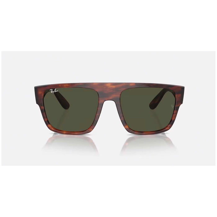 Ray Ban Drifter 57 Sunglasses Striped Havana/Green
