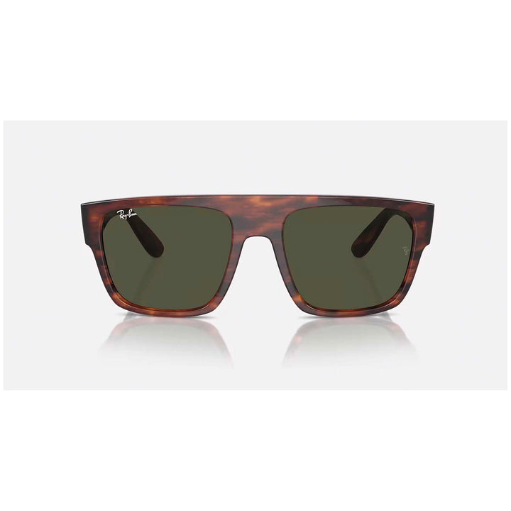 Ray Ban Drifter 57 Sunglasses Striped Havana/Green