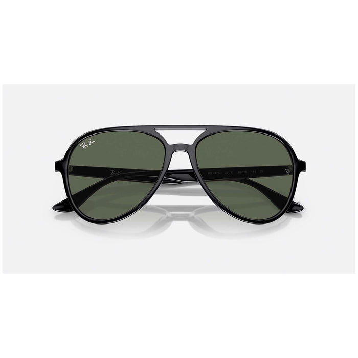 Ray Ban RB4376 57 Sunglasses Black/Dark Green