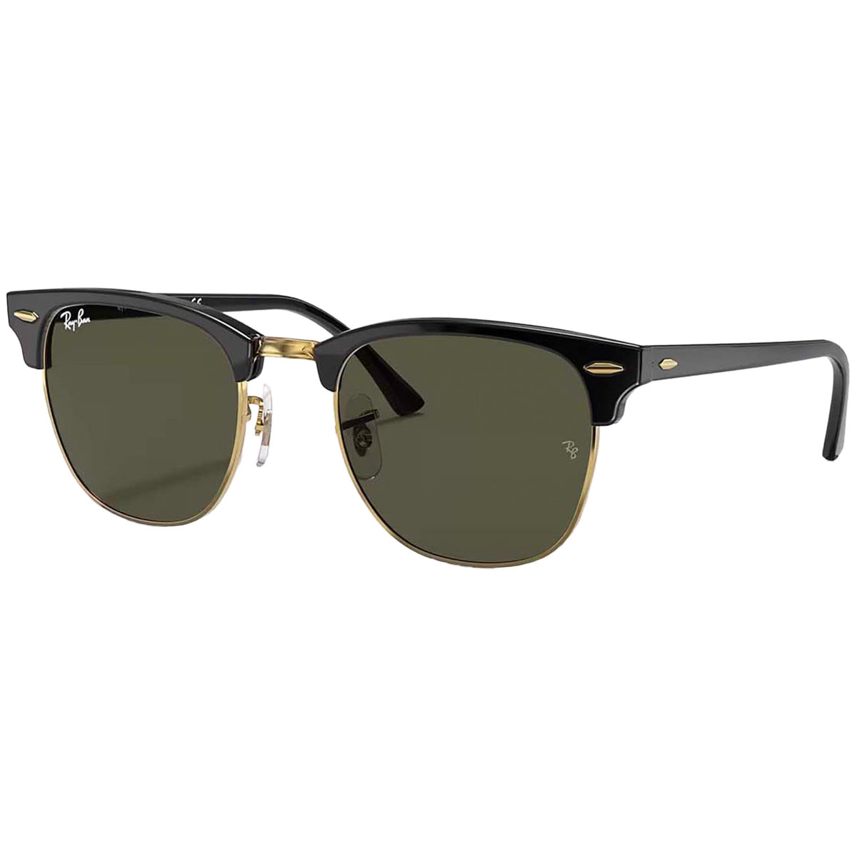 Ray Ban New Clubmaster 53 Sunglasses Black On Arista/Green