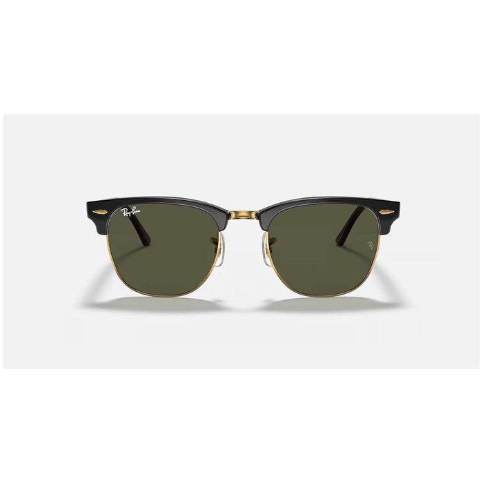 Ray Ban New Clubmaster 53 Sunglasses Black On Arista/Green