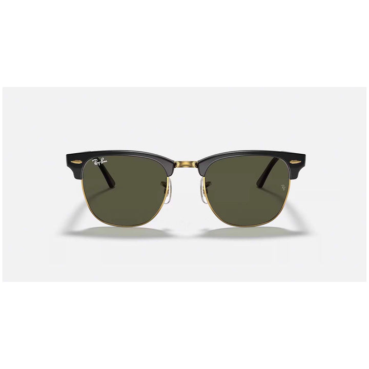 Ray Ban New Clubmaster 53 Sunglasses Black On Arista/Green