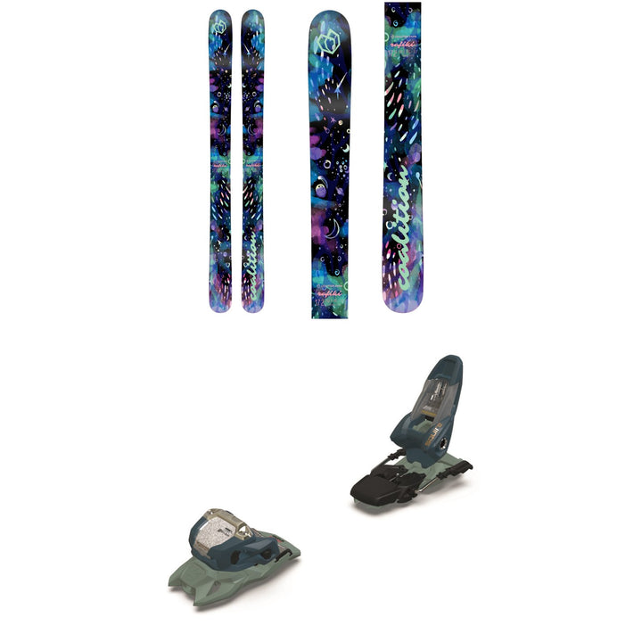 Coalition Snow Rafiki Skis - Women's + Marker Squire 11 Ski Bindings