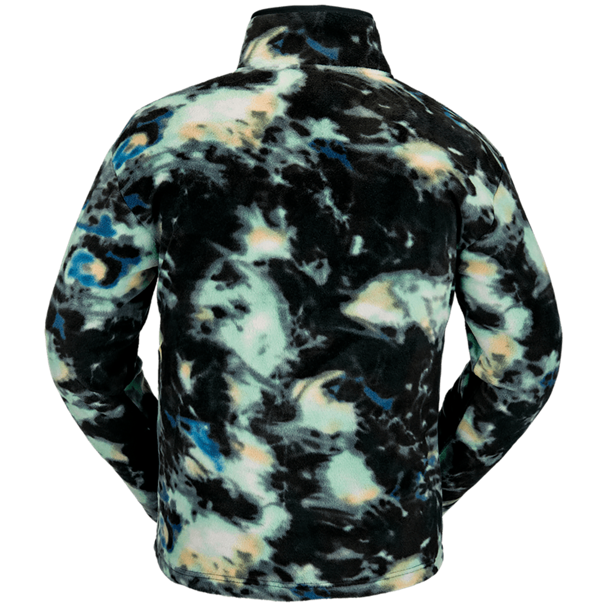 Volcom Polar Fleece Mock 1/2 Zip Midlayer - Men's Spritz Black