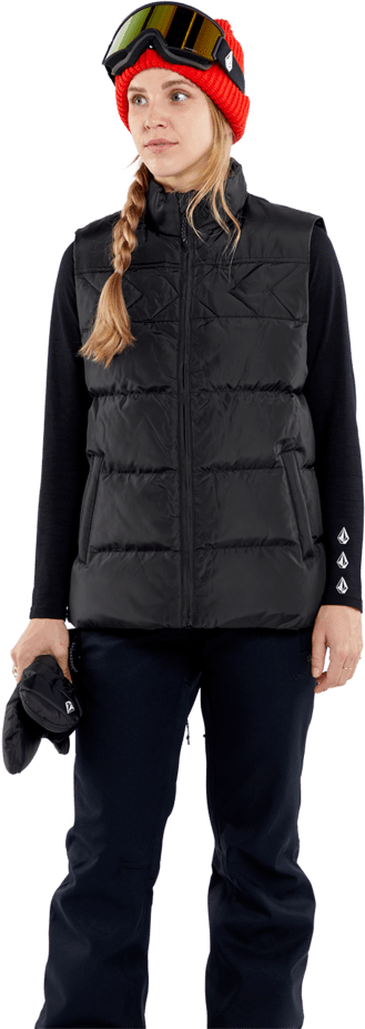 Volcom Stone Castine Puff Vest - Women's Black