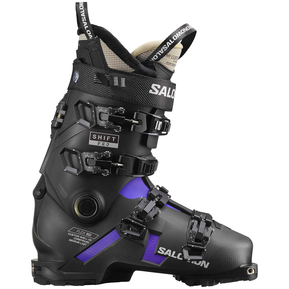 Salomon Shift Pro 90 W Alpine Touring Ski Boots - Women's 2025 Black / Ultra Violet / Humus
