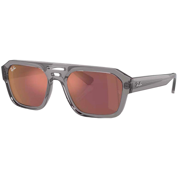 Ray Ban Corrigan 54 Sunglasses Transparent Grey/Dark Violet Mirror Red