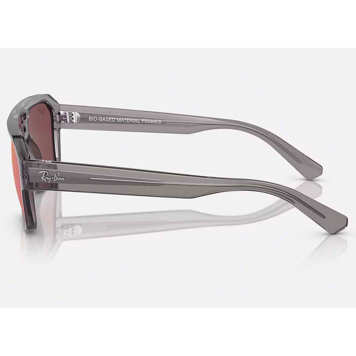 Ray Ban Corrigan 54 Sunglasses Transparent Grey/Dark Violet Mirror Red