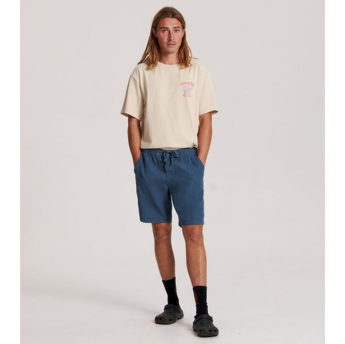 The Critical Slide Society Cruiser Linen Shorts - Men's Azure