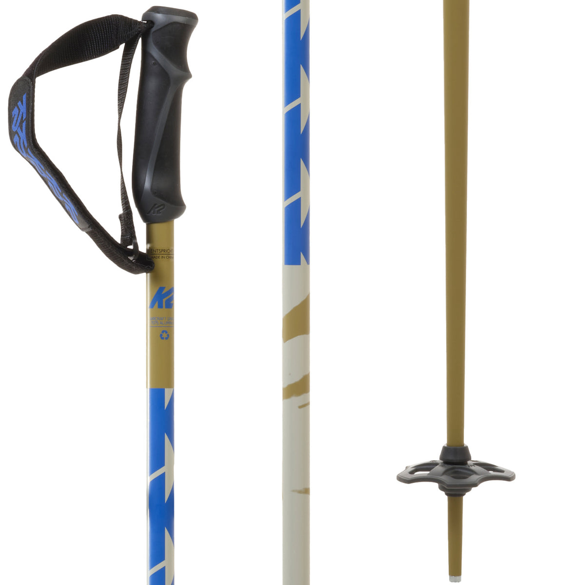 K2 Freeride 18 Ski Poles 2025 Khaki