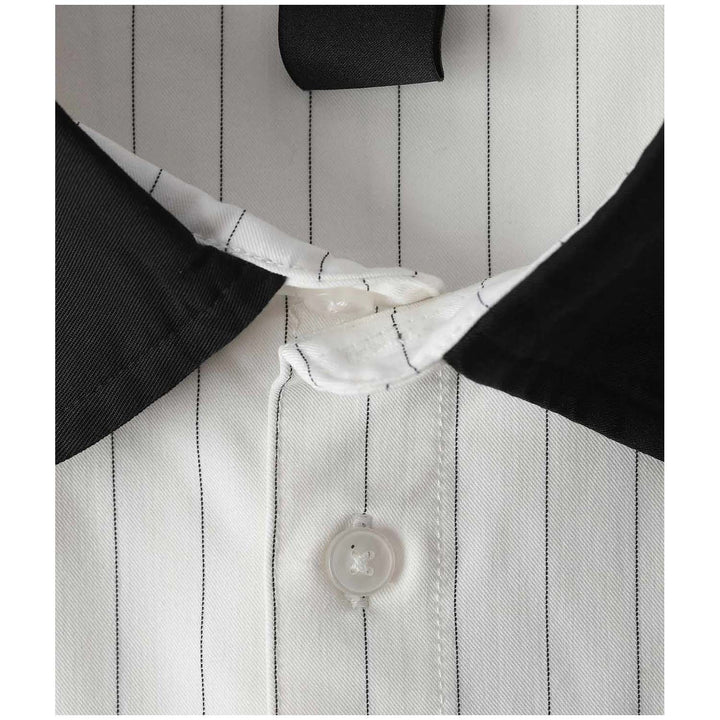 Former Vivian Pinstripe Short-Sleeve Shirt - Men's White