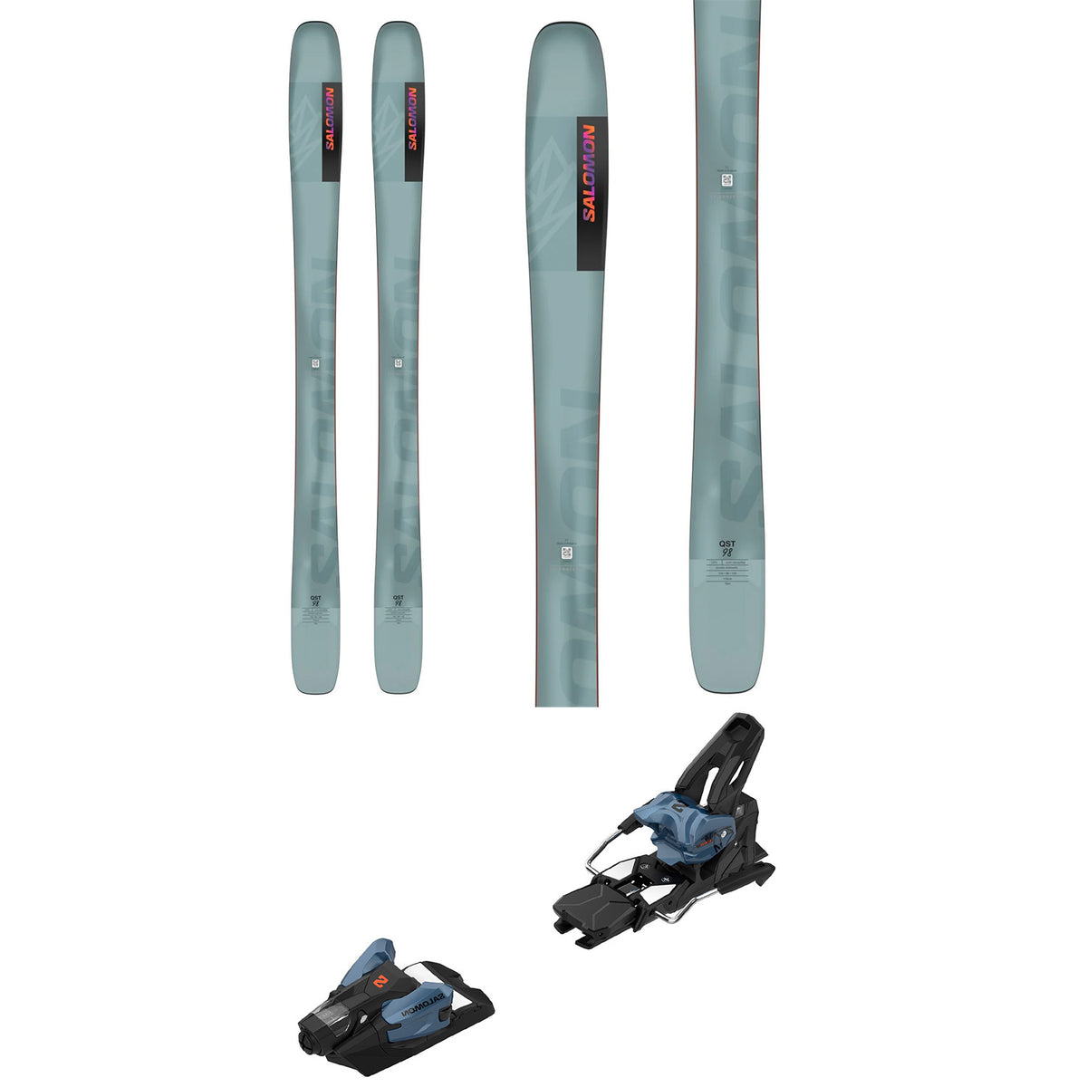 Salomon QST 98 Skis + Salomon Strive 14 GW Ski Bindings 2024