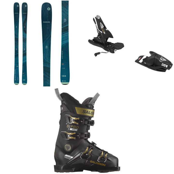 Blizzard Black Pearl 82 Skis + Look SPX 10 GW Ski Bindings + Salomon S/Pro MV 90 Ski Boots - Women's