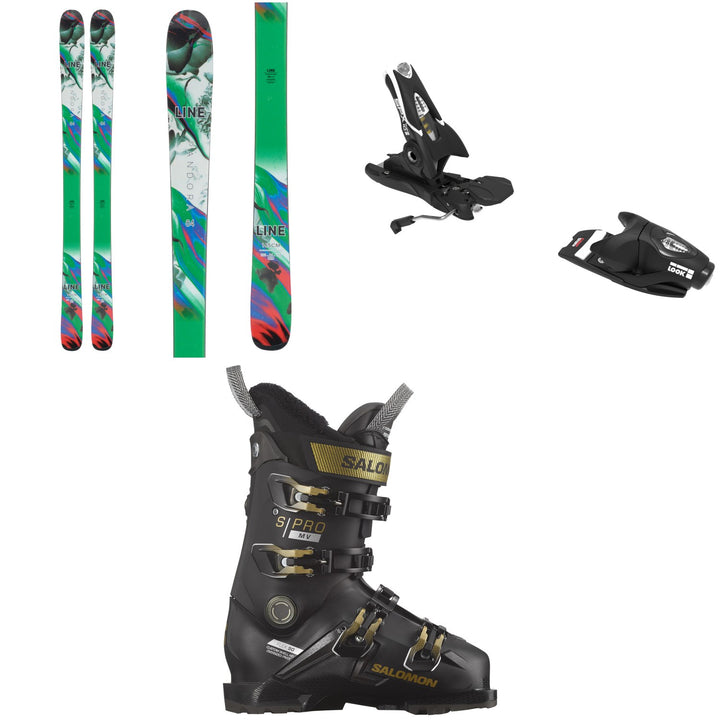 Line Skis Pandora 84 Skis + Look SPX 10 GW Ski Bindings + Salomon S/Pro MV 90 Ski Boots - Women's 2024