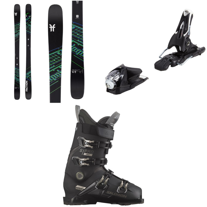 Faction Prodigy 1 Skis + Look SPX 12 GW Ski Bindings + Salomon S/Pro MV 100 Ski Boots