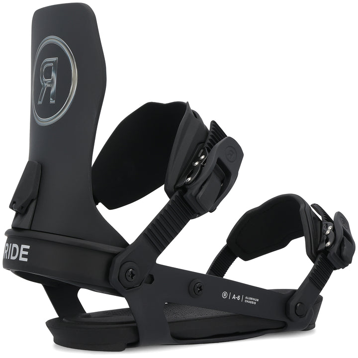 Ride A-6 Snowboard Bindings 2025 Black