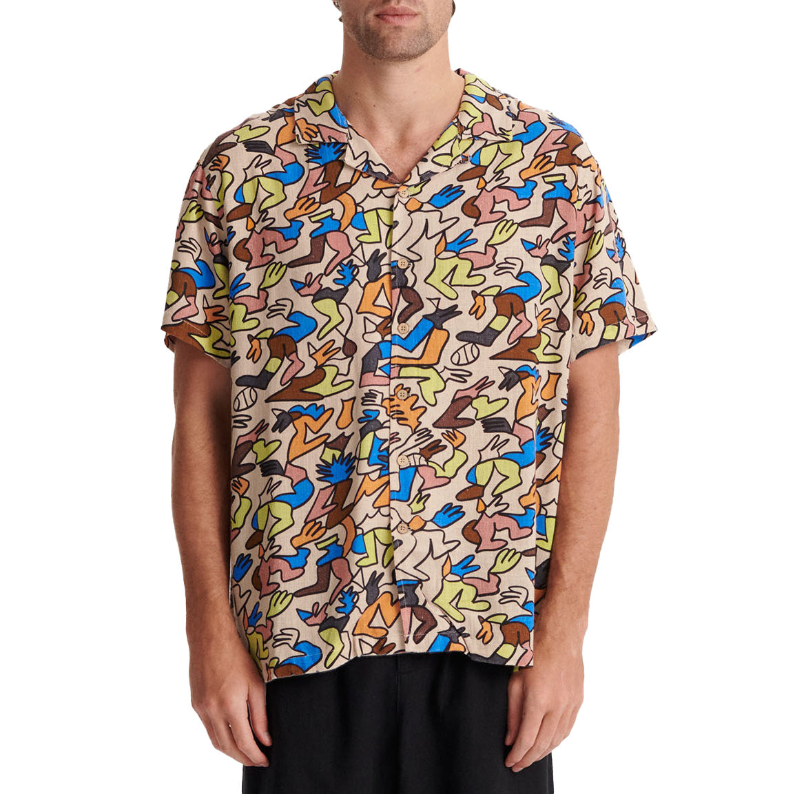 The Critical Slide Society Gus Goes West Short-Sleeve Resort Shirt - Men's Tan