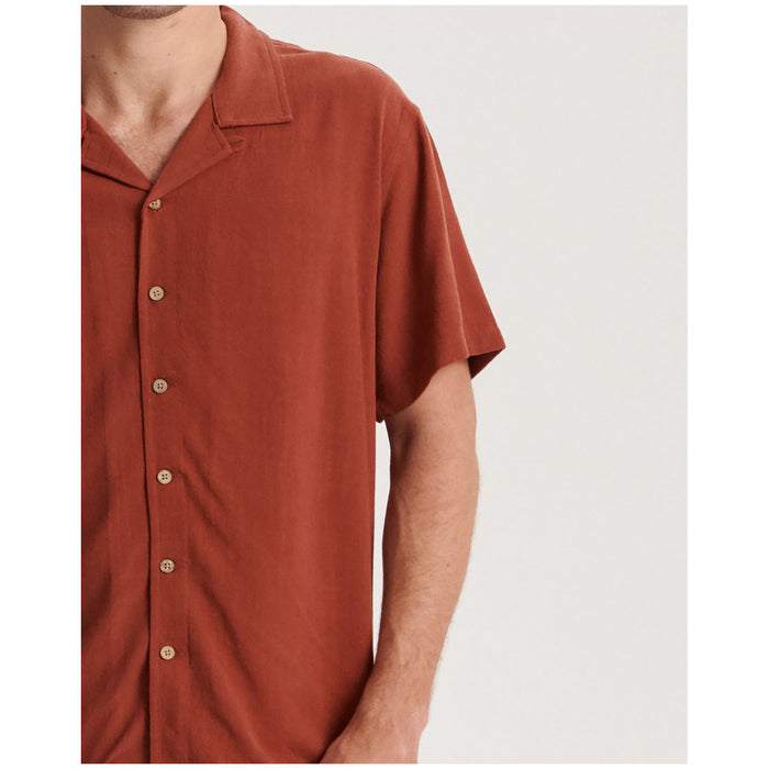 The Critical Slide Society Ernie Short-Sleeve Resort Shirt - Men's Terracotta