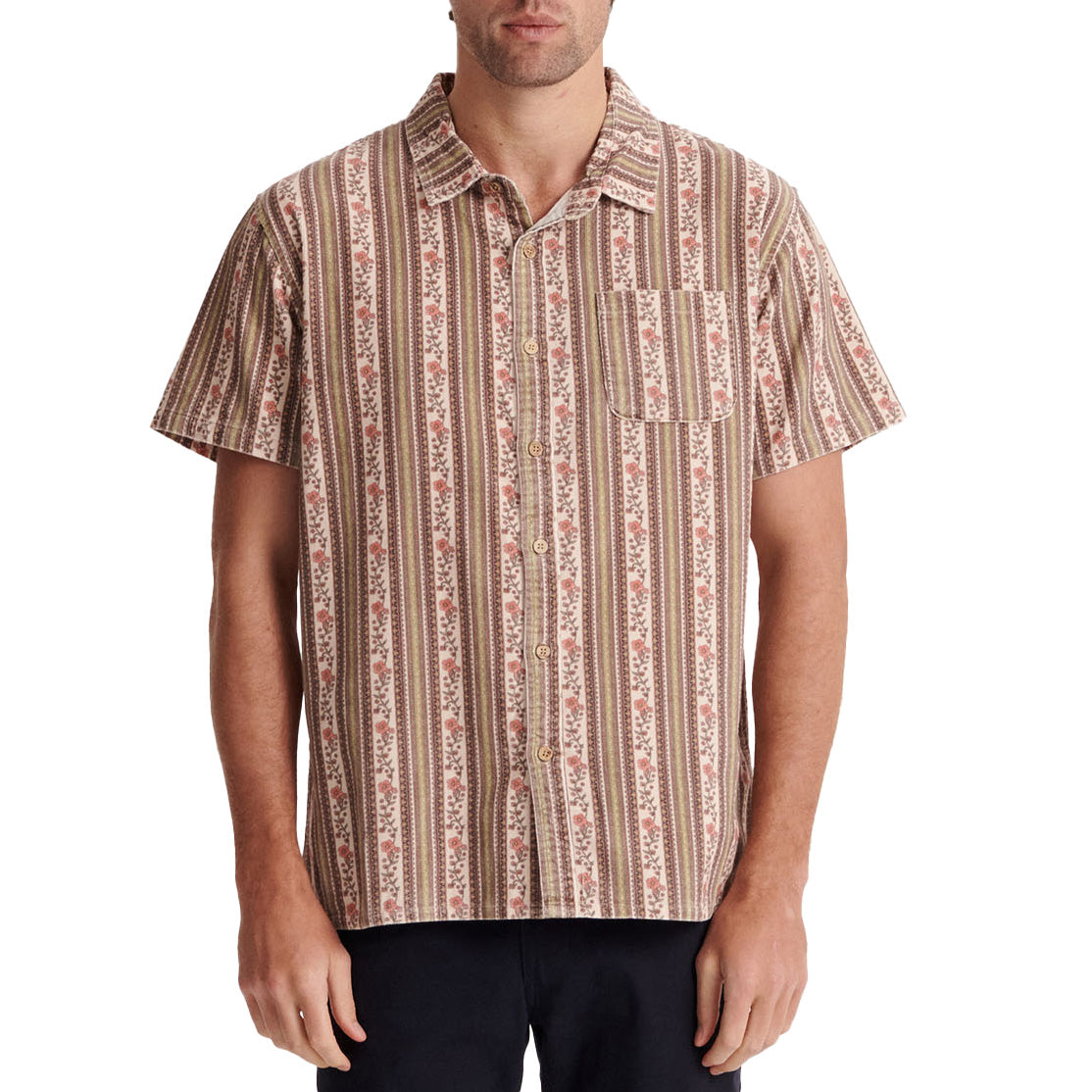 The Critical Slide Society Walker Short-Sleeve Shirt - Men's Ecru