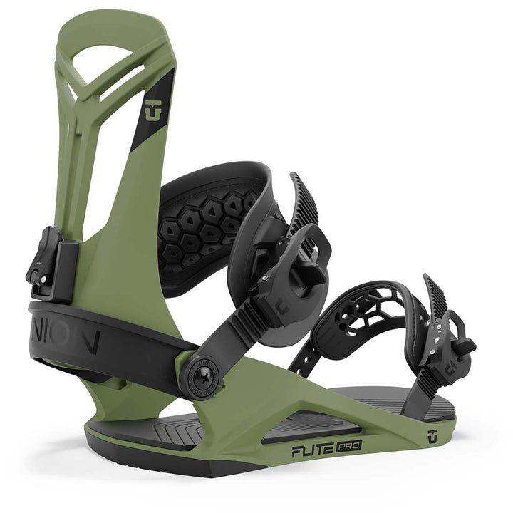 Union Flite Pro Snowboard Bindings 2025 Olive Green