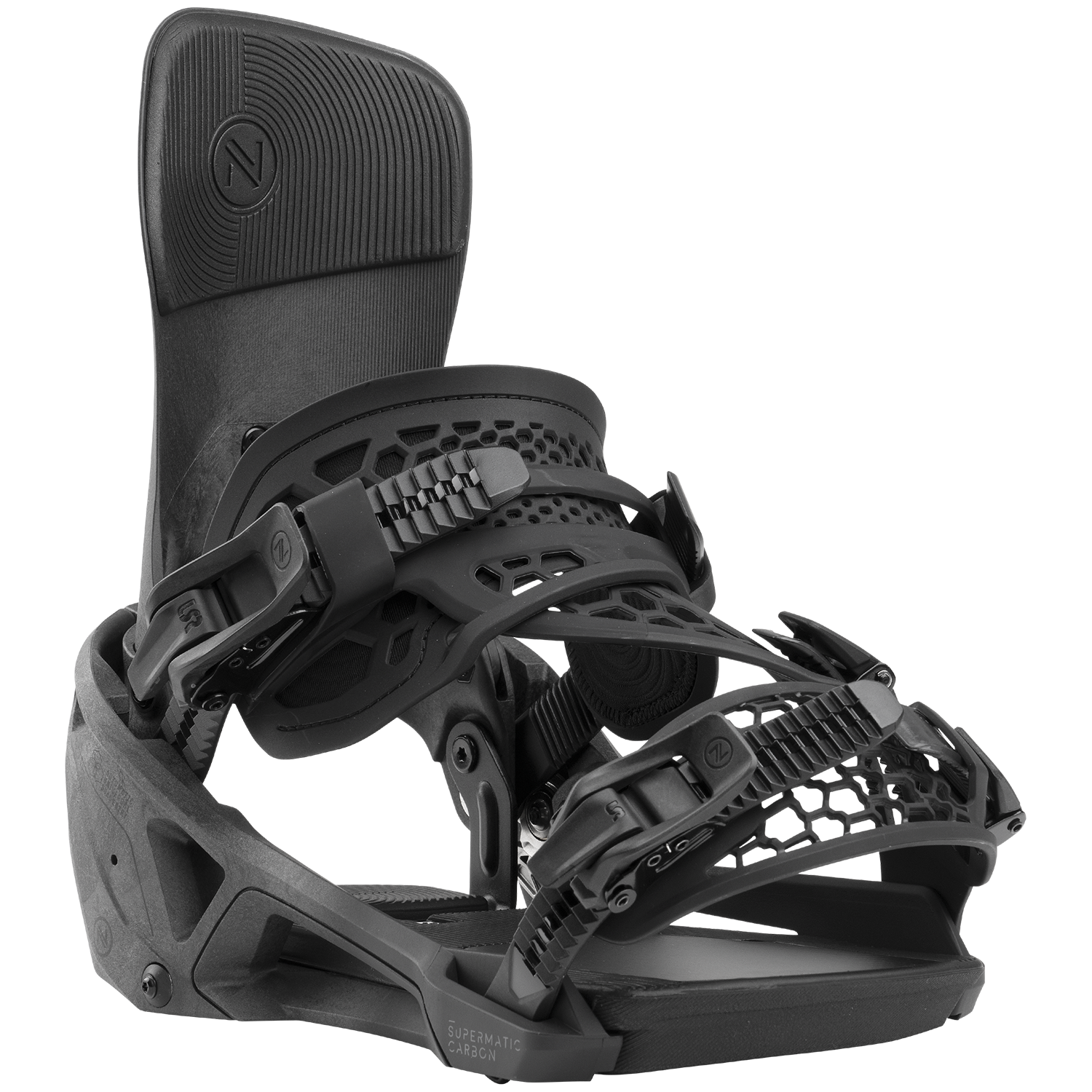 Nidecker Supermatic Carbon ビンディング M ブラック Nidecker Supermatic Carbon Snowboard Bindings 2026 – evo