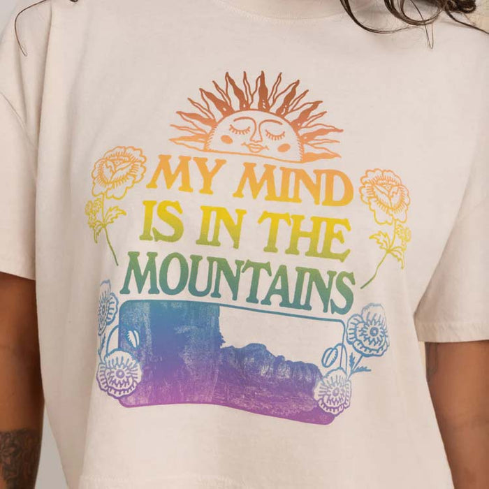 Roark Mountain Cropped T-Shirt - Women's Moon