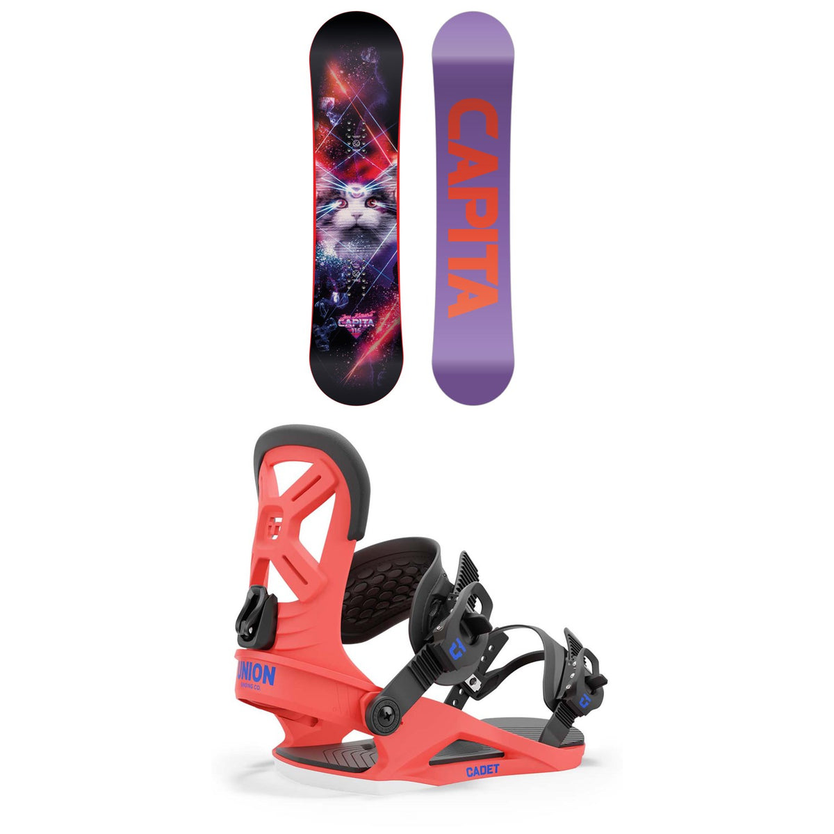 CAPiTA Jess Kimura Mini Snowboard + Union Cadet Snowboard Bindings - Kids' 2025