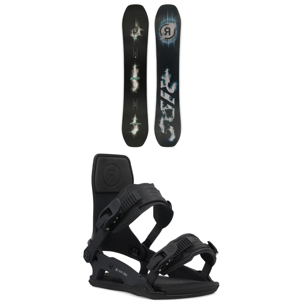 Ride Algorythm Snowboard + C-6 Snowboard Bindings 2025